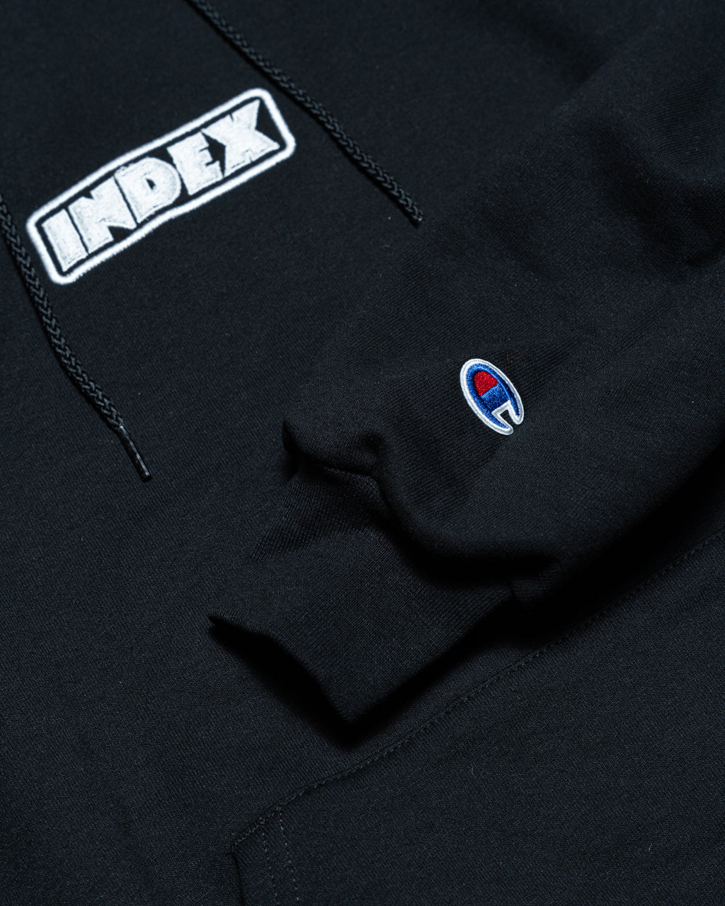 Embroidered Logo Hoodie - Black