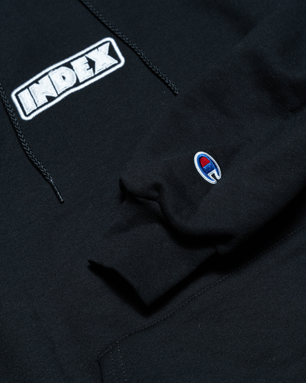 Embroidered Logo Hoodie - Black